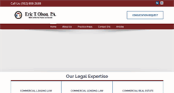 Desktop Screenshot of erictolsonlaw.com